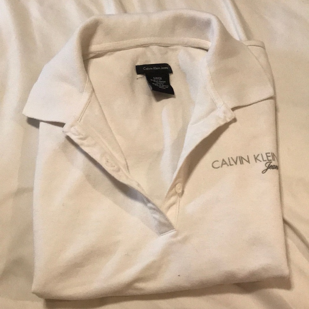 💞 Womens Calvin Klein Jeans Polo Shirt S 💞